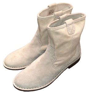 Clarks Cabaret Stage Suede and Canvas Boots